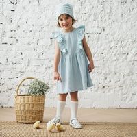 Платье хлопковое с крылышками из шитья "Аква"
