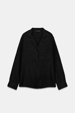 РУБАШКА ИЗ 100% ЛЬНА С КАРМАНОМ — ZW COLLECTION — ZARA