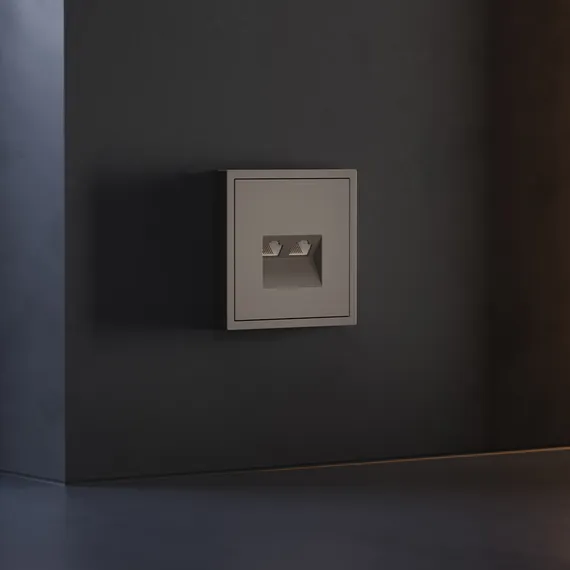 Накладка для розетки компьютерной двойной RJ45+RJ45 Voltum S70 Капучино VLS001414