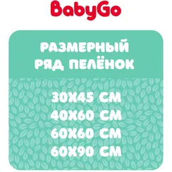 Пелёнки одноразовые BabyGo 40х60 см 30 шт.