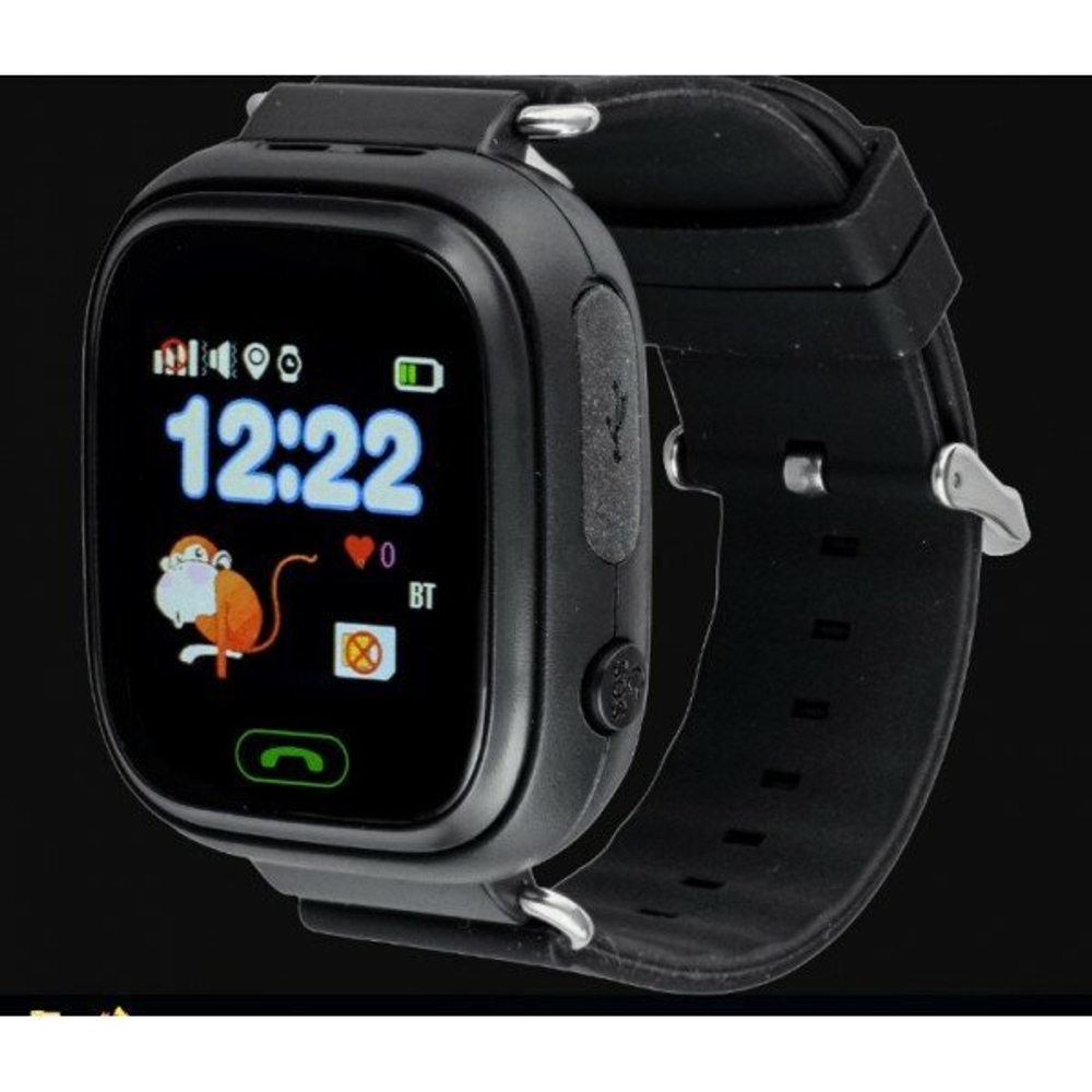 Детские умные часы Smart Baby Watch Q90 Wi-Fi, черный