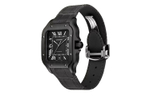 CARTIER SANTOS DE Automatic Mechanical Movement Men"s Watches Watch 39.8mm Black Dial Stainless Steel Case
