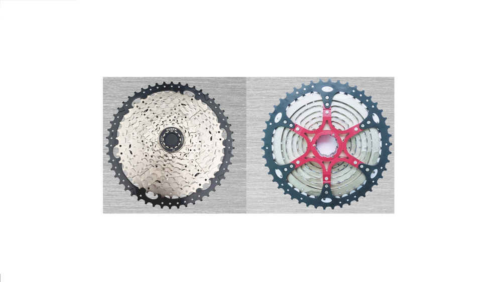 Кассета SUGEK MTB, 11 скоростей, 11-46T, сталь/алюминий, никелированная, индивидуальная упаковка