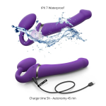 Фиолетовый безремневой вибрострапон Silicone Bendable Strap-On - size XL (Цвет: фиолетовый)