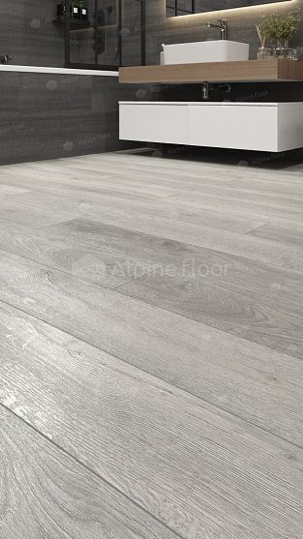 Кварц-виниловая плитка Alpine Floor Премиум (Premium XL) Дуб платина ава ЭКО 7-14