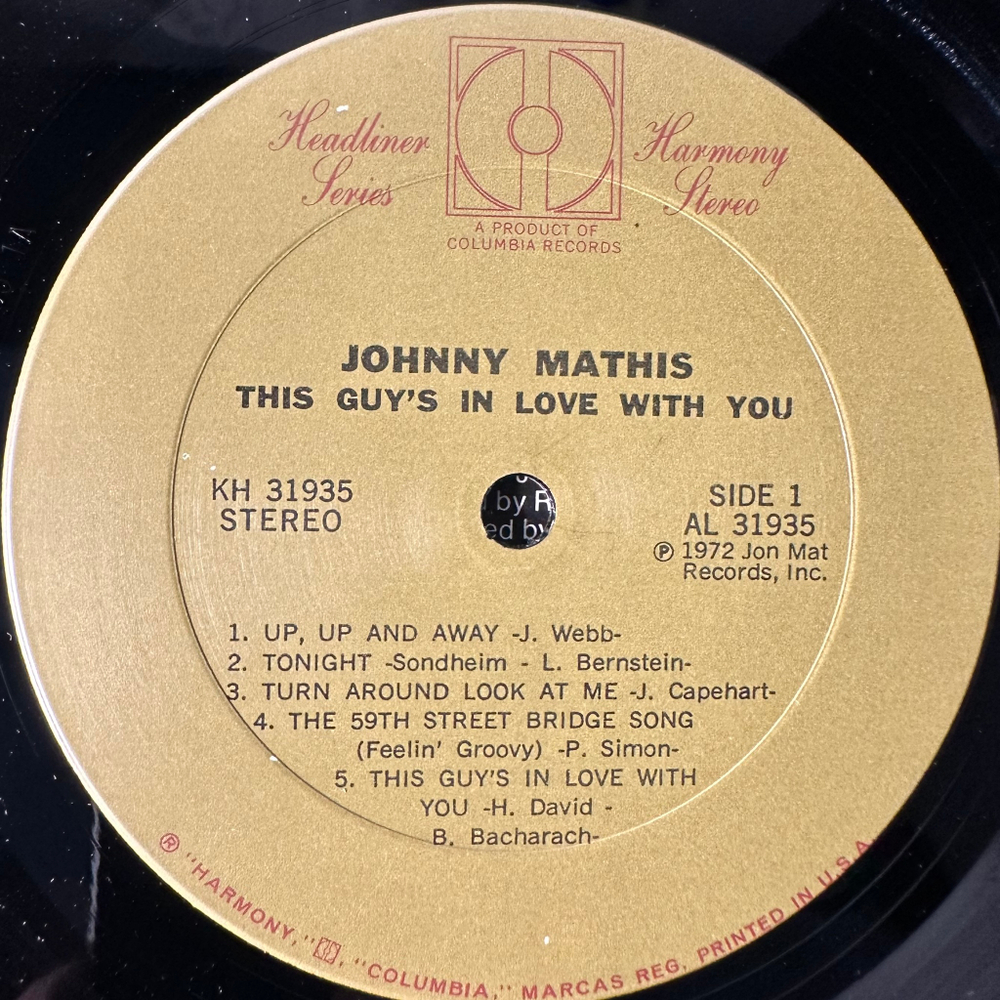 Johnny Mathis ‎– This Guy's In Love With You (США 1973г.)