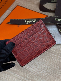 Картхолдер Hermes из кожи крокодила