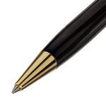 Ручка подарочная шариковая GALANT "ABRIS", корпус черный, золотистые детали, узел 0,7 мм, синяя, 143500