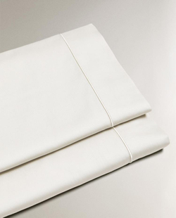 ZARA HOME САТИНОВАЯ ПРОСТЫНЯ (300 НИТЕЙ), БЕЛЫЙ