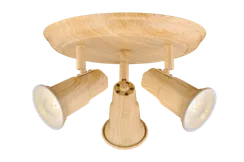 Светильник Sfera Sveta 85975/3C WOOD, 3×40 Вт, древесный