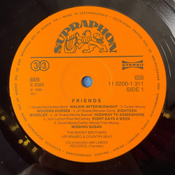 Винтажная виниловая пластинка LP The Moody Brothers With Jiri Brabec and Country Beat Friends (Чехословакия 1989)