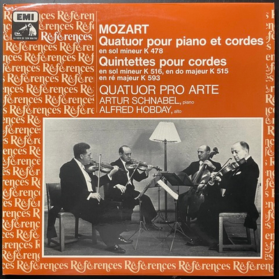 Моцарт - Фортепианный квартет № 1, струнные квинтеты 3, 4, 5 2LP (Франция)