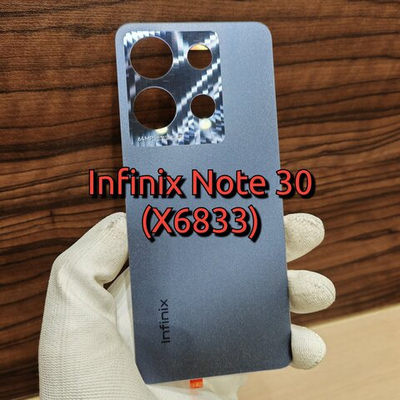 Крышка для Infinix Note 30 (X6833) Оригинальная (заднее стекло) цвет: Чёрный / Синий