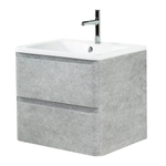Тумба подвесная с раковиной BelBagno ALBANO-600-2C-SO-CVG Cemento Verona Grigio, раковина BB600/455-LV-MR-ALR