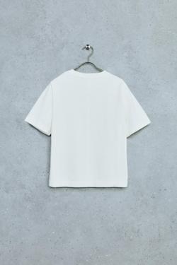 ZARA STORIESZ — ФУТБОЛКА ИЗ ПЛОТНОГО ХЛОПКА, БЕЛЫЙ