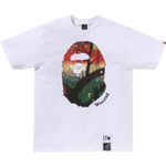 A Bathing Ape X Van Gogh Museum Ape Head Canvas Art Iv Tee белый