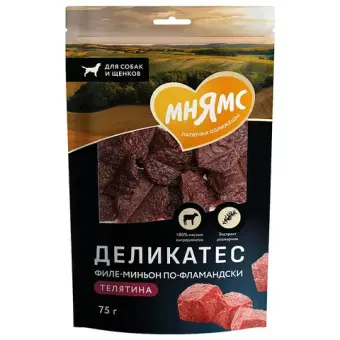 Лакомство для собак Мнямс Деликатес "Филе миньон по-фламандски" 75 г - 12 шт