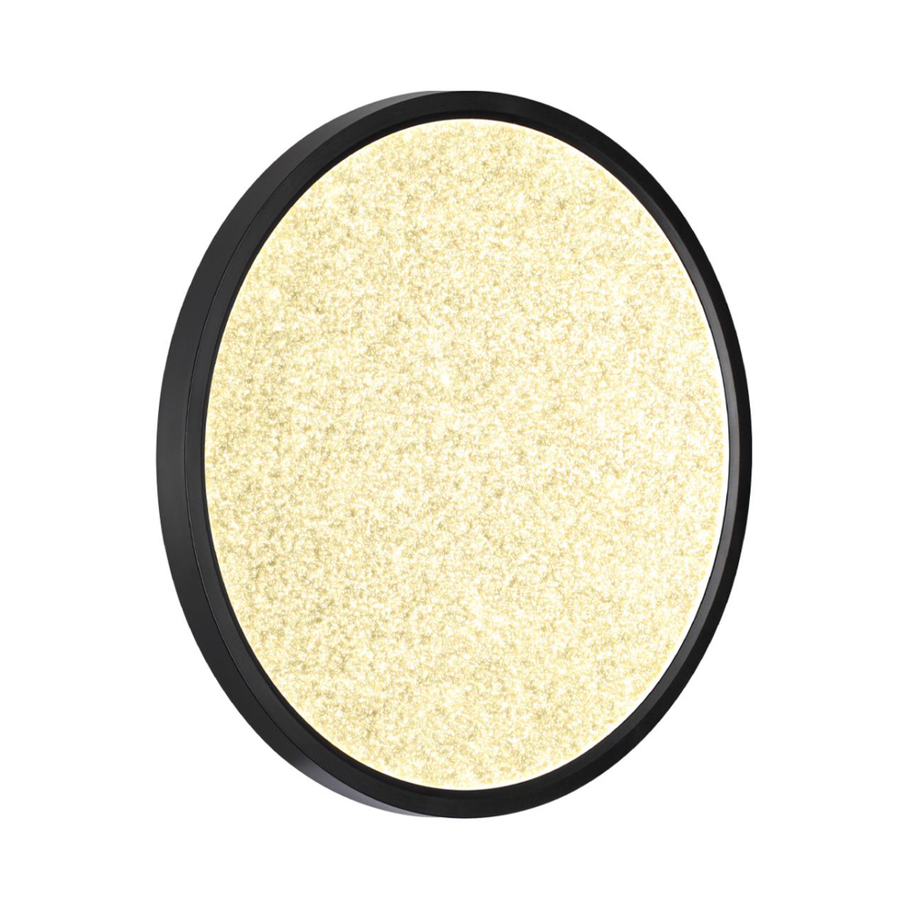 7662/32L MITRA LED SN 555 Светильник пластик/белый/черный LED 32Вт 3000/4000K D400 IP40 OMEGA BLACK