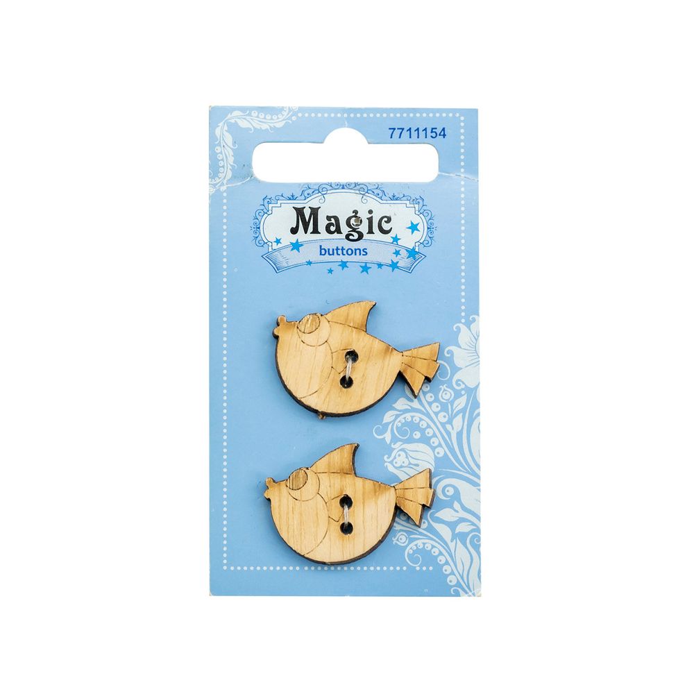 Украшения декоративные: пуговицы Рыбка, 2 шт, Magic Buttons LW822-V45