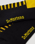 DR. MARTENS Носки DOUBLE DOC из смесового хлопка, черно-желтые, M/L (42-48), 1 пара (Из Финляндии)