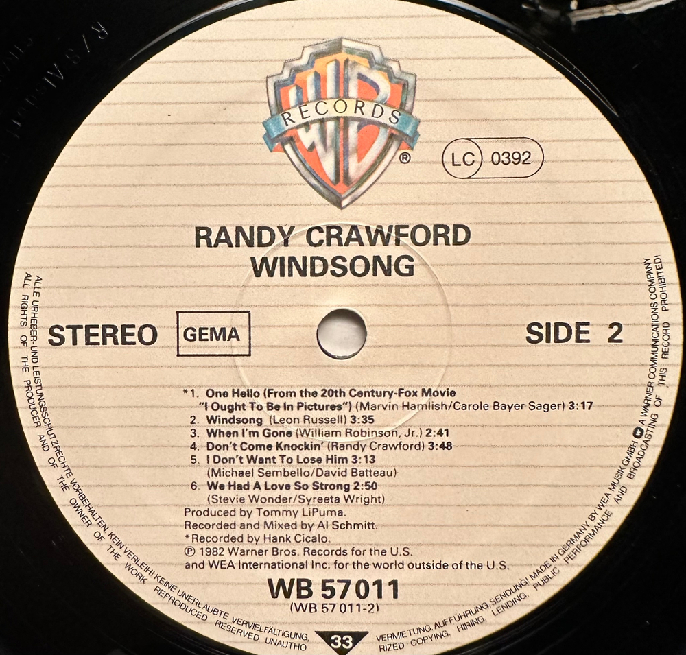 Randy Crawford - Windsong (Германия 1982г.)