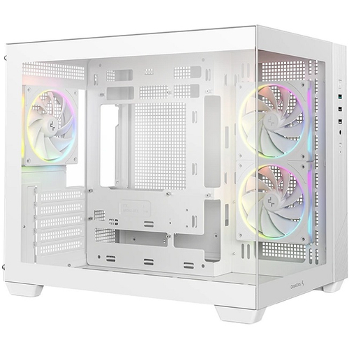 Корпус Mini-Tower DeepCool CG330 3F WH ARGB, Micro-ATX, белый (R-CG330-WHNGM3-G)