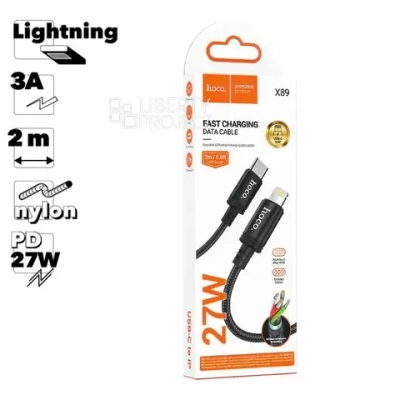 Кабель Type-C HOCO X89 2м PD Lightning чёрный
