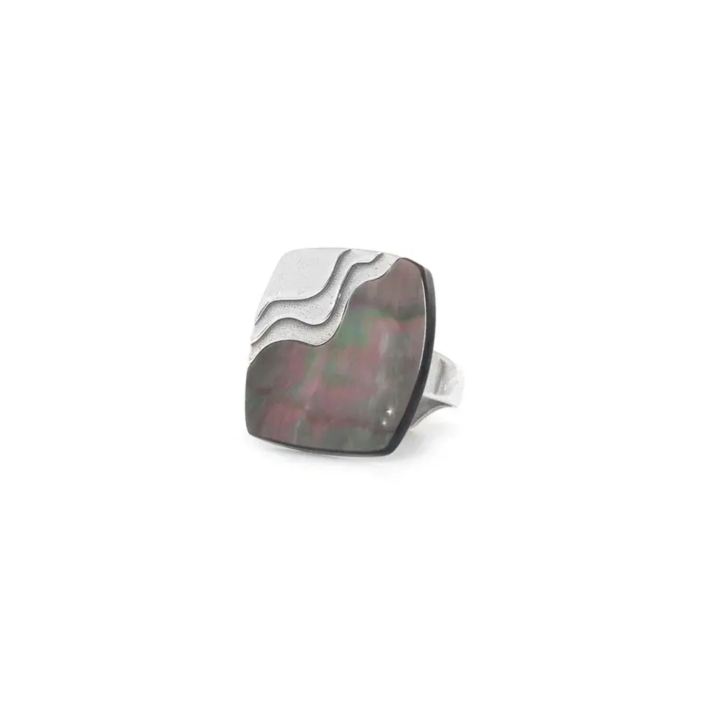 Кольцо Nature Bijoux, Mindoro, разъемное, с перламутром, NB25.2-19-25931 (серый)
