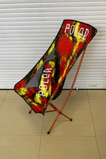 Кресло туристическое POLER STOWAWAY CHAIR - Fire red складное, высокая спинка, до 120 кг. Под заказ.