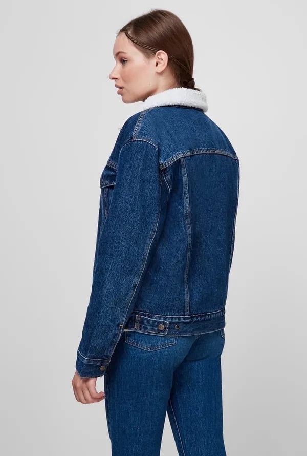 Куртка джинсовая утепленная женская LEVI'S EX-BF SHERPA TRUCKER