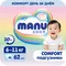 Подгузники Manu Comfort M 6-11кг 62шт