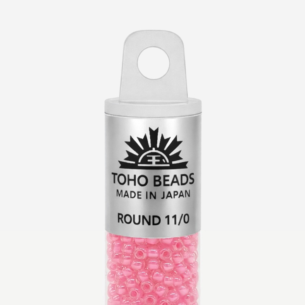Японский бисер TOHO Round 11/0 (№987), окрашенный изнутри прозрачный
