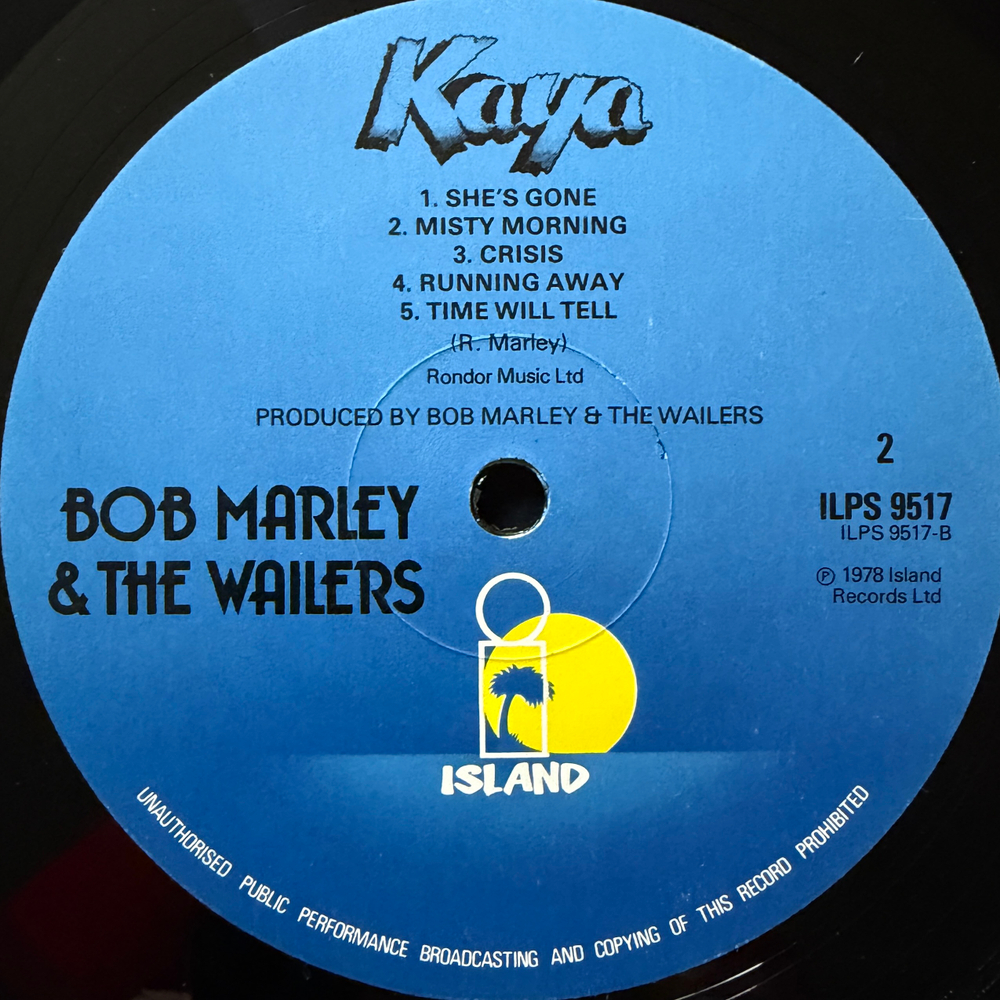 Bob Marley & The Wailers - Kaya (Англия 1978г.)