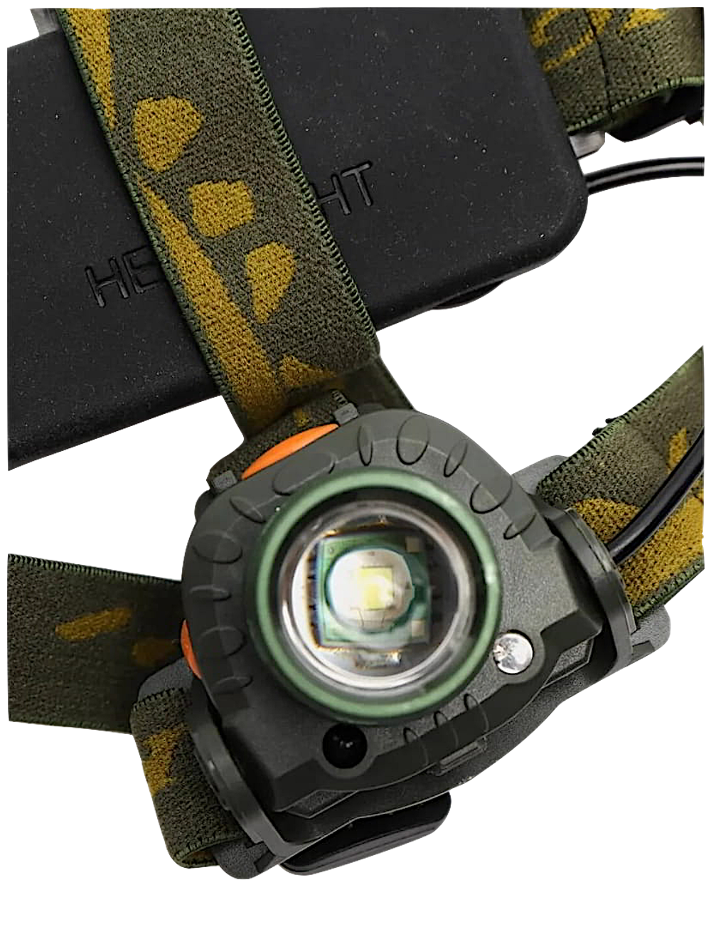 Фонарь Налобный Огонь HT-427 с датчиком движения 1х18650 Зарядка авто + 220В