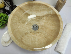 Раковина из оникса Bowl Yellow BO-60324 40x40x15 из натурального камня