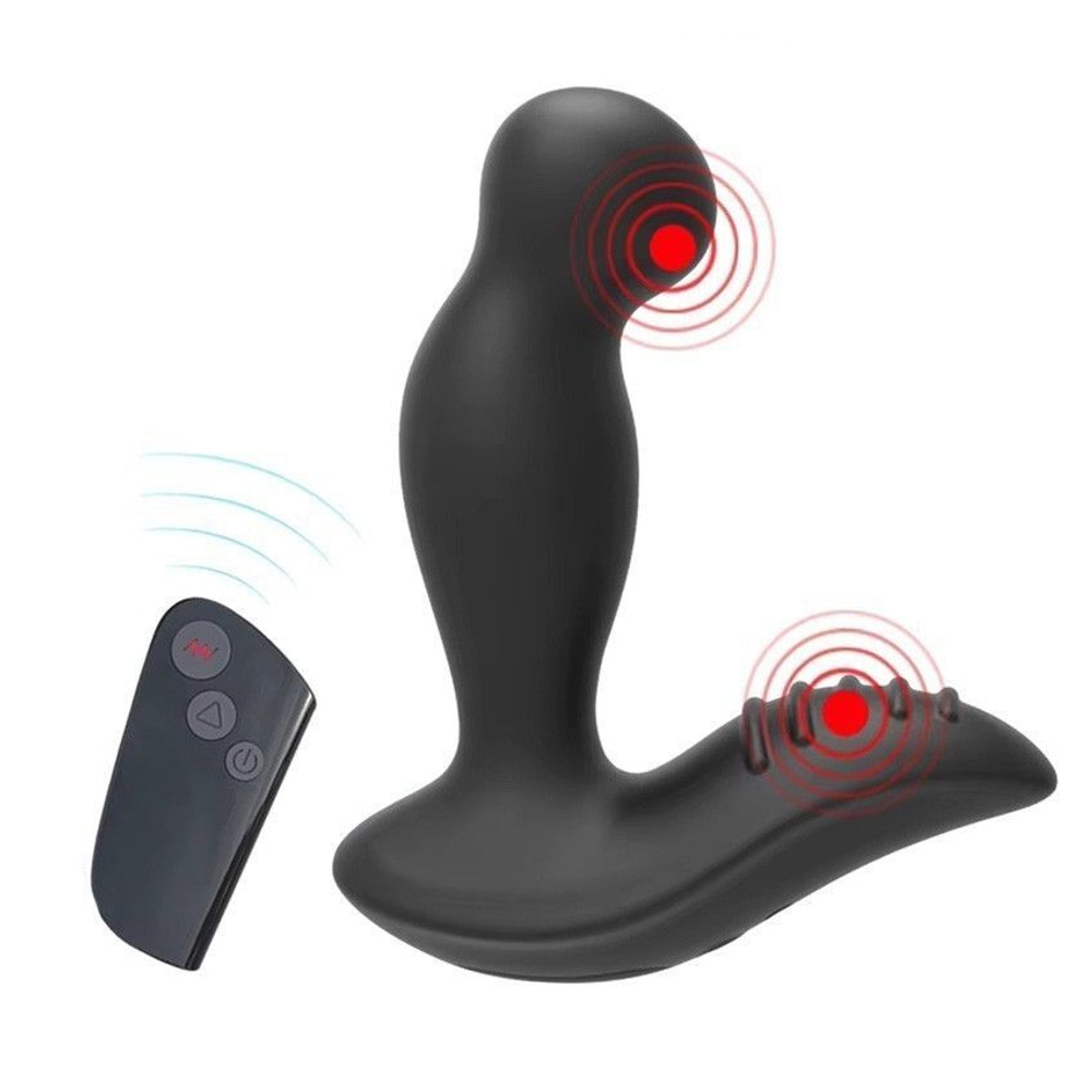 Черный вибромассажер простаты 3,5’’ Remote Control P-spot Massager - 12,5 см. (Цвет: черный)