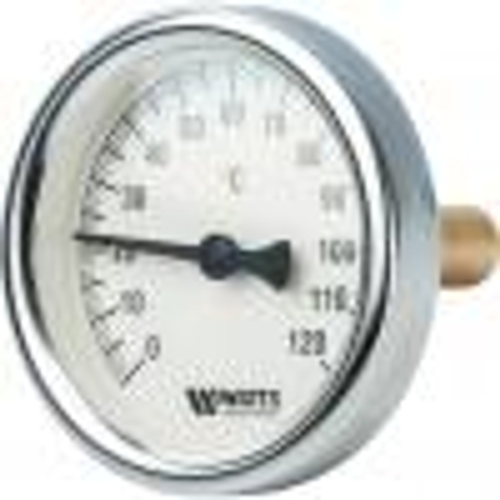 Watts Термометр биметаллический с погружной гильзой 63 мм штуцер  75 мм F+R801(T) 63/75