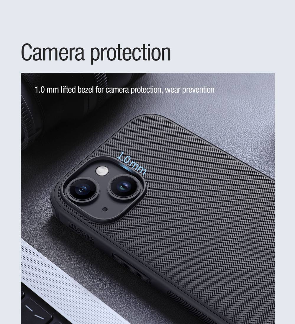 Усиленный чехол от Nillkin c поддержкой зарядки MagSafe для iPhone 15, серия Super Frosted Shield Pro Magnetic Case