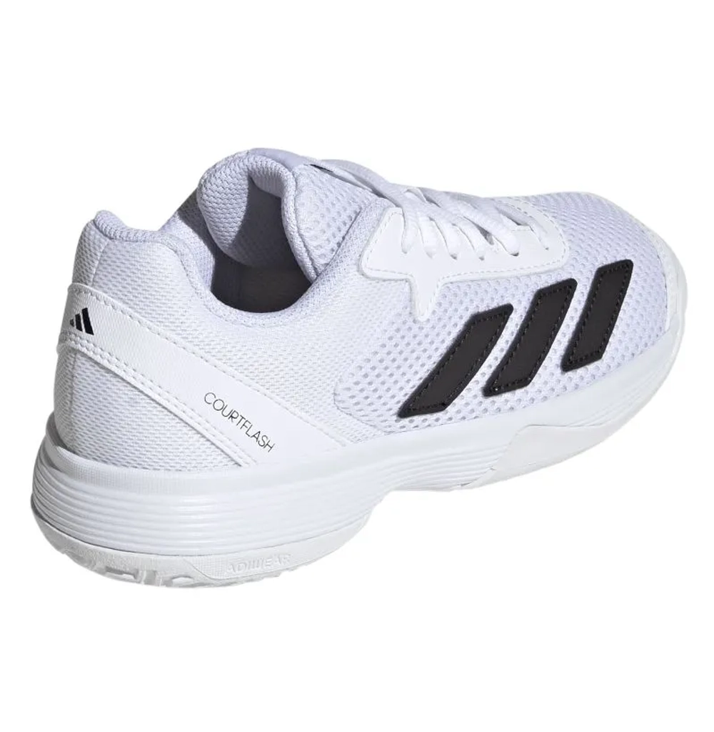 Детские теннисные кроссовки Adidas Courtflash K - cloud white/core black/cloud white