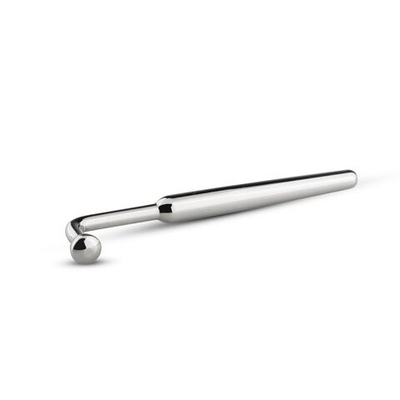 Уретральный стимулятор Sinner Curved Penis Plug - 9 см. (Цвет: серебристый)
