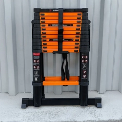 Стремянка телескопическая алюм. бытовая 3.8м (13+13 ступ.) ISMA ISMA-UP380-2