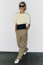 УКОРОЧЕННАЯ ФУТБОЛКА ОВЕРСАЙЗ — ZARA
