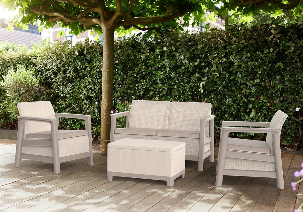 Комплект мебели Сканди (Scandi Linea 2 Seater Set) светло-бежевый