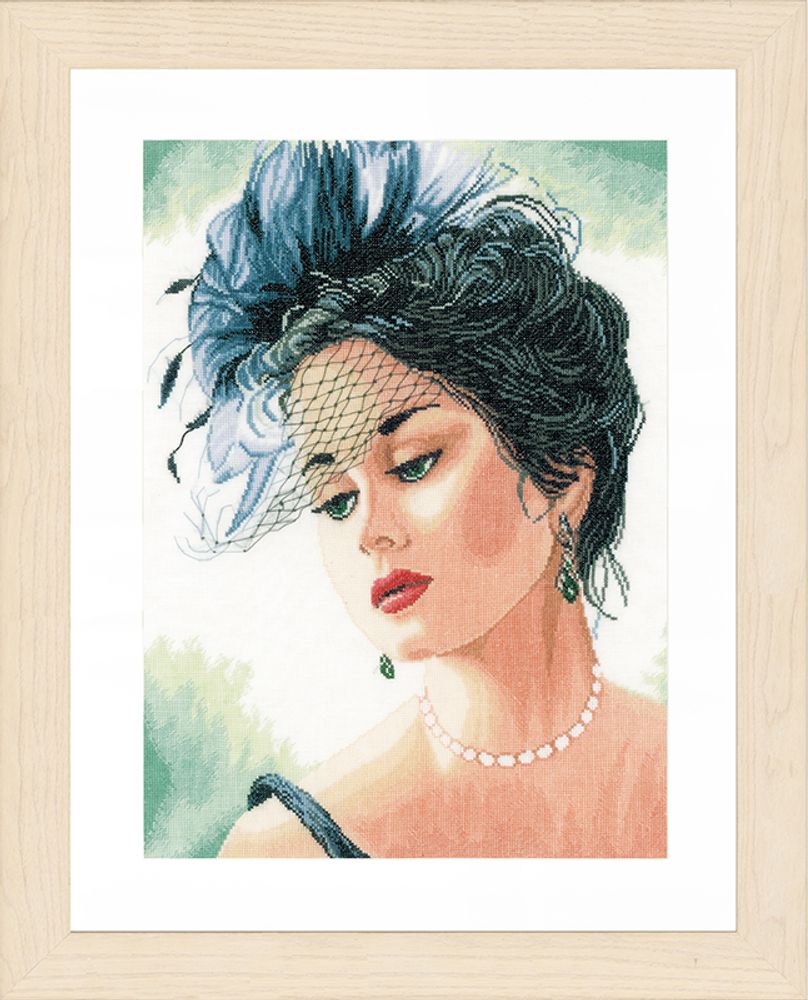 Набор для вышивания нитками Lanarte, Lady with hat, 33х44 см Набор для вышивания нитками Lanarte, Lady with hat, 33х44 см