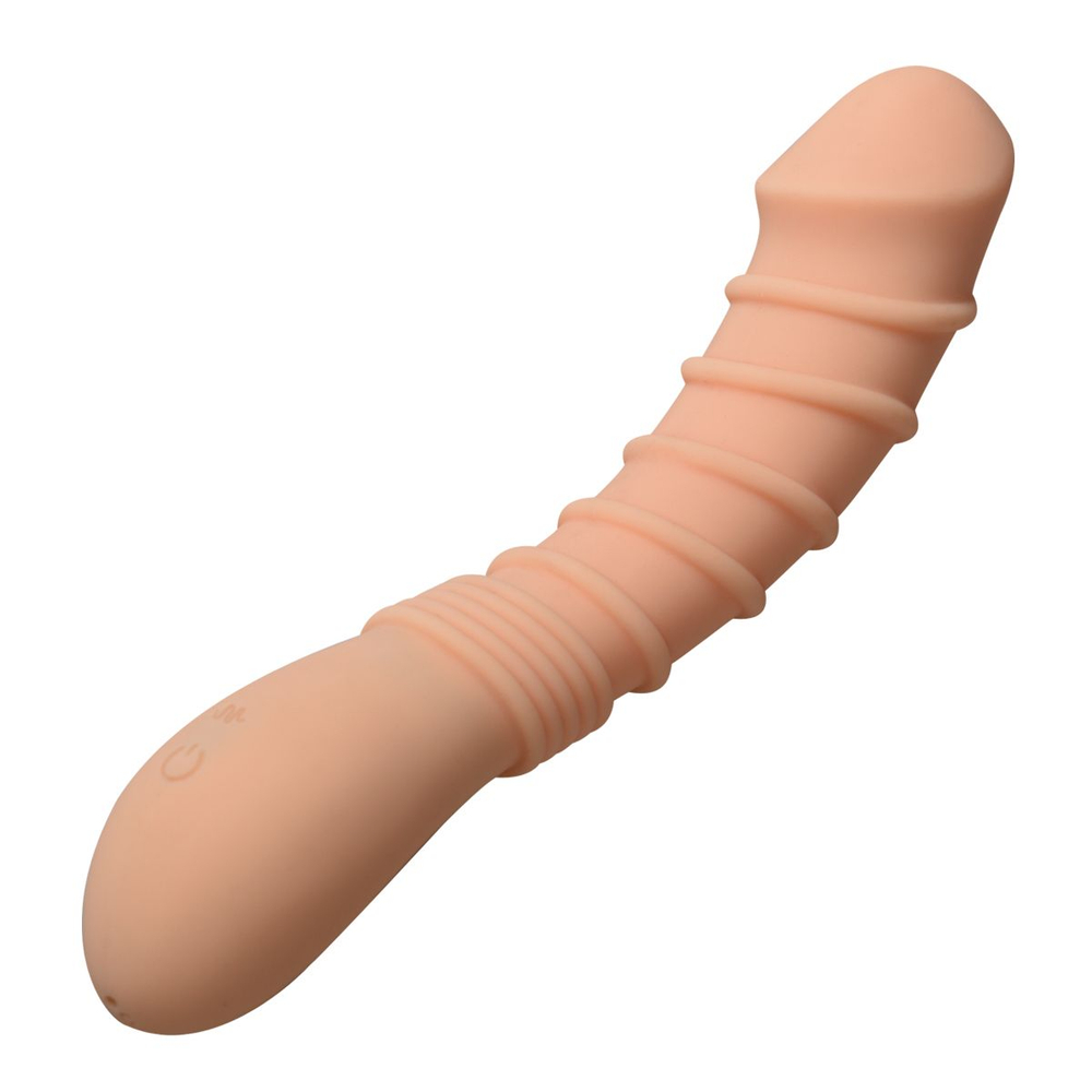 Телесный вибромассажер Appetency Wild Ribbed Vibe - 21,5 см. (Цвет: телесный)
