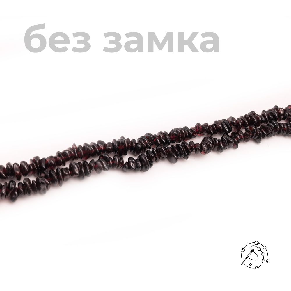 Нить бусин (крошка) из граната