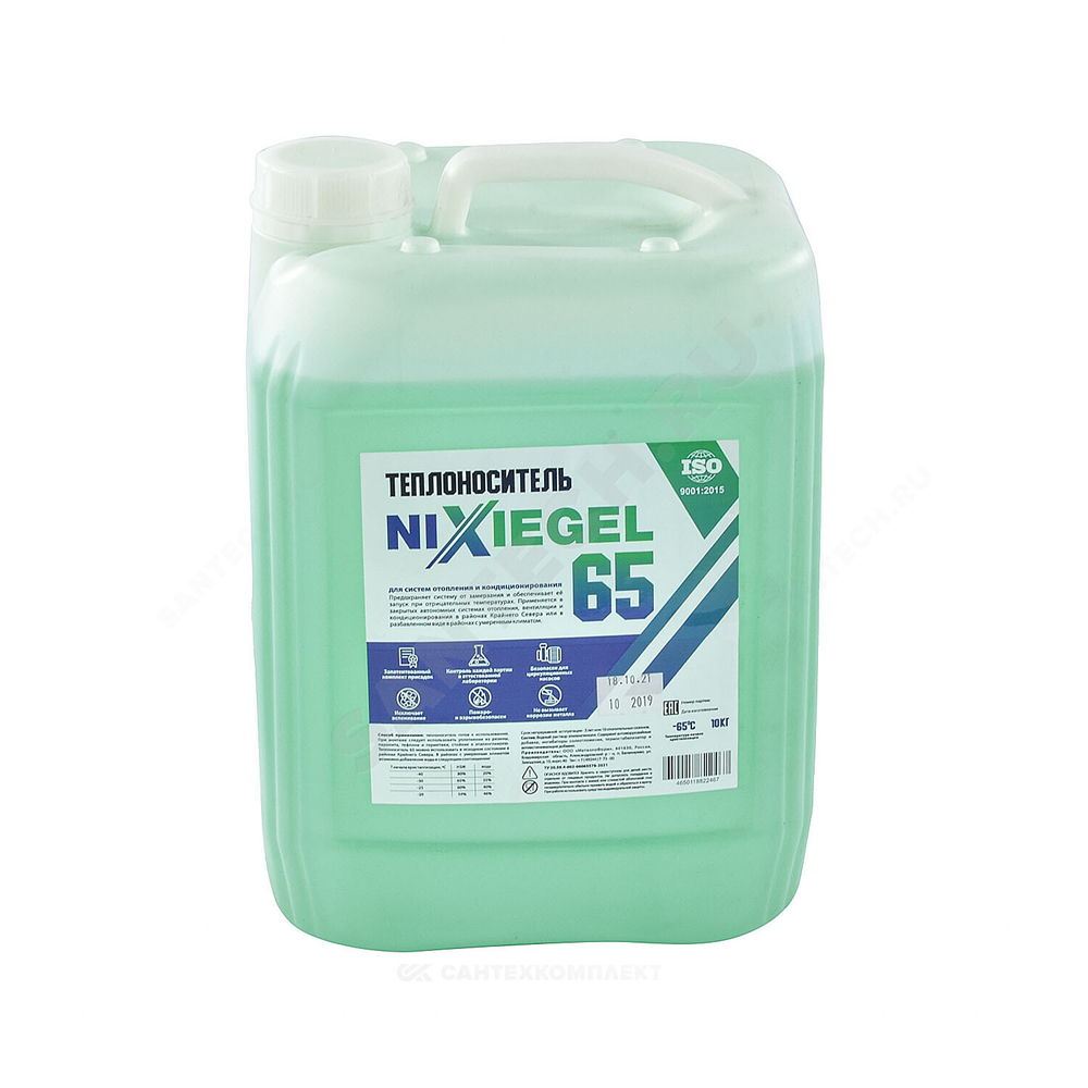 Теплоноситель Nixiegel 65 50 кг этиленгликоль 63% Ткр=-66 оС канистра DIXIS 0-08-0013