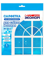 Салфетка микрофибра Smart Эконом 30х30 см 1 шт