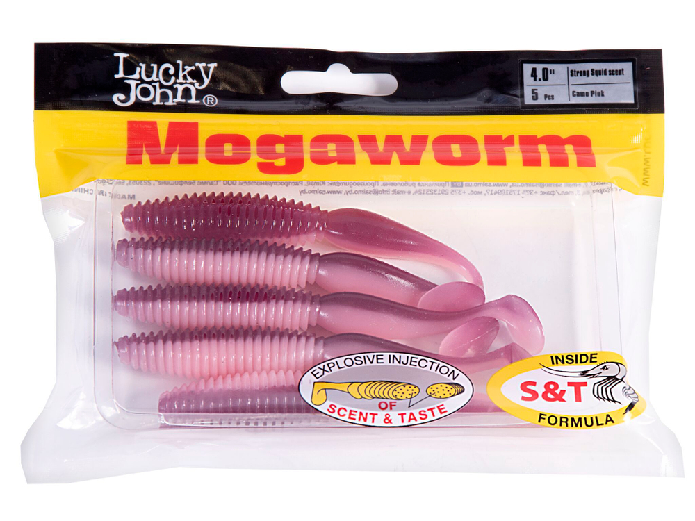 Виброхвосты съедобные LJ Pro Series MegaWorm 4,0in (10,16 см), цв. T61, 5 шт.