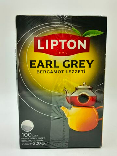 Чай черный Lipton Earl Grey с бергамотом 100 пакетиков 320 г (Турция)